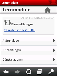 Der Schüler hat eine individuelle Lektion zur Klausurvorbereitung zugewiesen bekommen