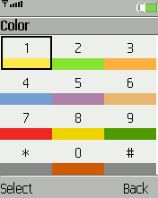 Farben für die Tasten